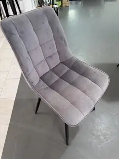 ベロア黒光沢ダイニングチェア一ソファーカルテルフランフラン