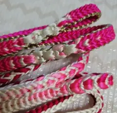 新品　正絹　ハート❤️に組まれた　帯締めセット