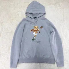 【希少】ポロラルフローレン　ポロベア　ラグビー　XL相当　グレー　パーカー