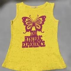 ヒステリックグラマー　 タンクトップ ノースリブ バタフライ　イエロー
