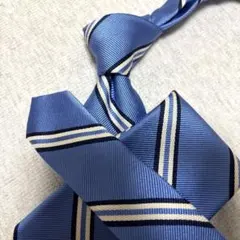 美品　BREUER ブリューワー　ネクタイ　ストライプ　ブルー　イタリア製