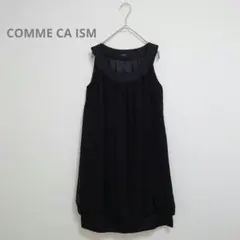 COMME CA ISM コムサイズム バルーンワンピース ノースリーブ 黒