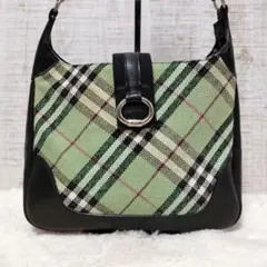 BURBERRY　ショルダーバッグ　ノバチェック　ホースロゴ　ツイード