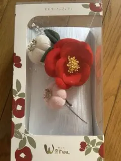 和風花飾り 赤白ピンク 2点セット