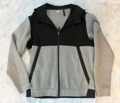 PUMA フルジップパーカー M グレー/ブラック
