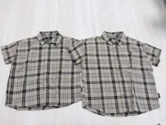 【美品】Polo 半袖チェックシャツ 120cm 130cm 双子.年子.お揃い