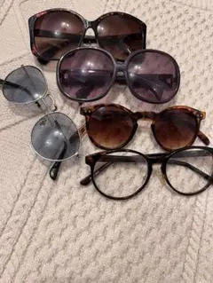 【最終値下げ】サングラス、伊達メガネ、アイウェア5本セット