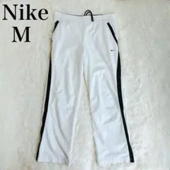 Nike ジャージ ズボン M パンツ トラック ナイロン 長 メンズ ホワイト