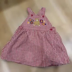 ミキハウス ジャンバースカート 100cm 赤