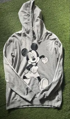 adidas アディダス×ミッキーマウス　コラボパーカー　刺繍ロゴ　3ライン