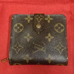 中古【ルイヴィトン】 M61667モノグラム コンパクトジップ 二つ折り財布