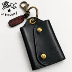 IL BISONTE イルビゾンテ キーケース キーリング 本革 黒