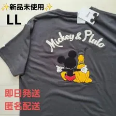 ディズニー ミッキー プルート メンズ 半袖 Tシャツ サガラ刺繍 LLのサムネイル