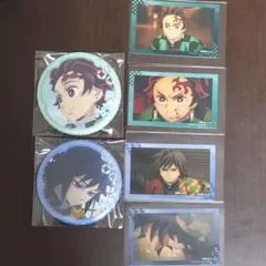 鬼滅の刃 グリッター缶バッジ 場面写カード 炭治郎 義勇