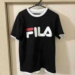 FILA メッシュ Tシャツ ブラック ホワイト レイヤードのサムネイル