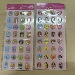 ディズニー　プリンセス　ストーンシール　2種セット　アリエル　ラプンツェル