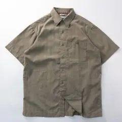 ビンテージ古着00s 異素材 とろみ 格子 チェック アメカジ 総柄 ポリシャツ