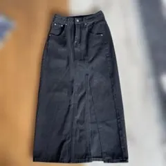 DAZYブラックロングタイトスカート