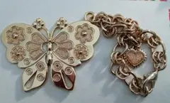 美品！ANNA SUI 蝶デザインの金色チャーム