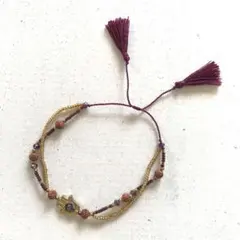 在庫処分 送料無料 アジアン エスニック ブレスレット ビーズ タッセルB-54