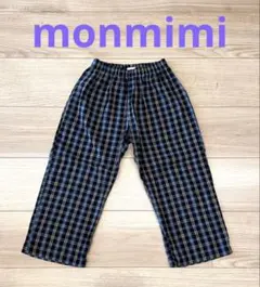 monmimiチェック柄 ロングパンツ Lのサムネイル