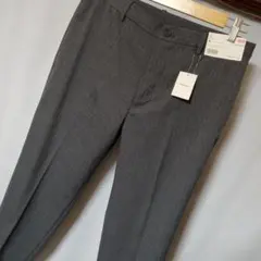 新品 M UNIQLO EZY アンクルパンツ(ストライプ)