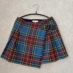美品！BURBERRY バーバリーチルドレン チェック柄ラップスカート 140