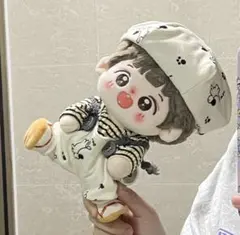 ぬい服 15cm わんこ柄サロペット