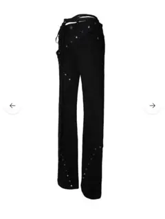thered theread /studded denim flare/黒 S - メルカリ