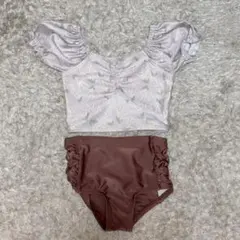 アプレレクール　スズラン柄セパレート水着　90