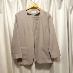 美品　グローバルワーク　ノーカラージャケット 長袖Ｌサイズ　春〜初秋のサムネイル