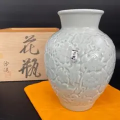 越前焼青磁花瓶鶴模様☆|mercari商品代購│mercariメルカリ官方合作
