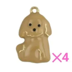 パーツクラブ 犬型チャーム　4コ　オマケ付き