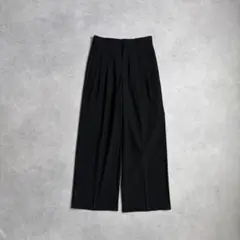 GU タックワイドパンツ ブラック L 347576