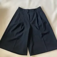 GU 黒 プリーツ ショートパンツ Lサイズ