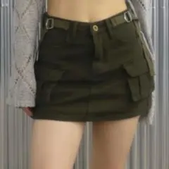 ミリタリーカーゴ ミニスカート