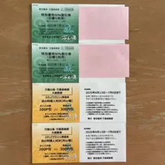 万葉倶楽部 東京豊洲 特別優待50%割引券 半額 ペア 2枚