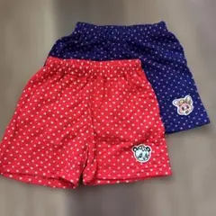 水玉模様 半ズボン 100cm 2枚セット
