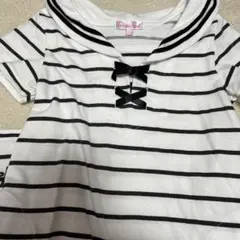 Pinkhunt セーラーカラー ボーダー 半袖ワンピースのサムネイル