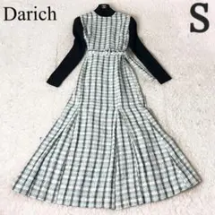 ✖︎ ダーリッチ スプリングツイードドッキングワンピース サックス ロング S
