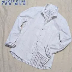 ✨NICOLE CLUB FOR MEN✨長袖ストライプシャツ　50（XL相当）
