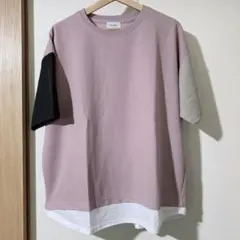 クレイジーパターン 半袖Tシャツ ピンク