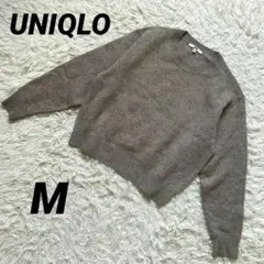 【ユニクロ】 ニット ウール100% クルーネック ウールセーター シンプル