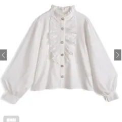 グレイル　grl　アソートボタンレースフリルブラウス　シャツ