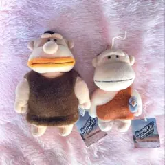 原始人　ぬいぐるみ　昭和レトロ　2セット　タグ付き