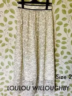 ★新品未使用★ルルウィルビー フラワーレースロングスカート サイズ2