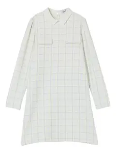襟付きチェックワンピース