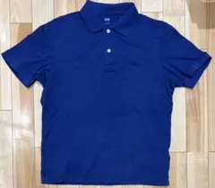 【美品】UNIQLO ユニクロ ドライカノコポロシャツ 半袖 青 ブルー S