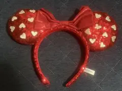 ディズニー ランド シー ミニーちゃん 赤 スパンコール カチューシャ