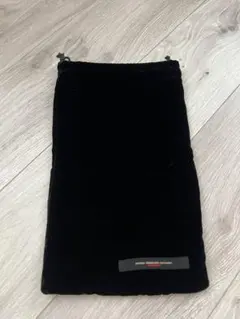 DOUBLE STANDARD CLOTHING 巾着袋 ベロア 黒　シルクのサムネイル